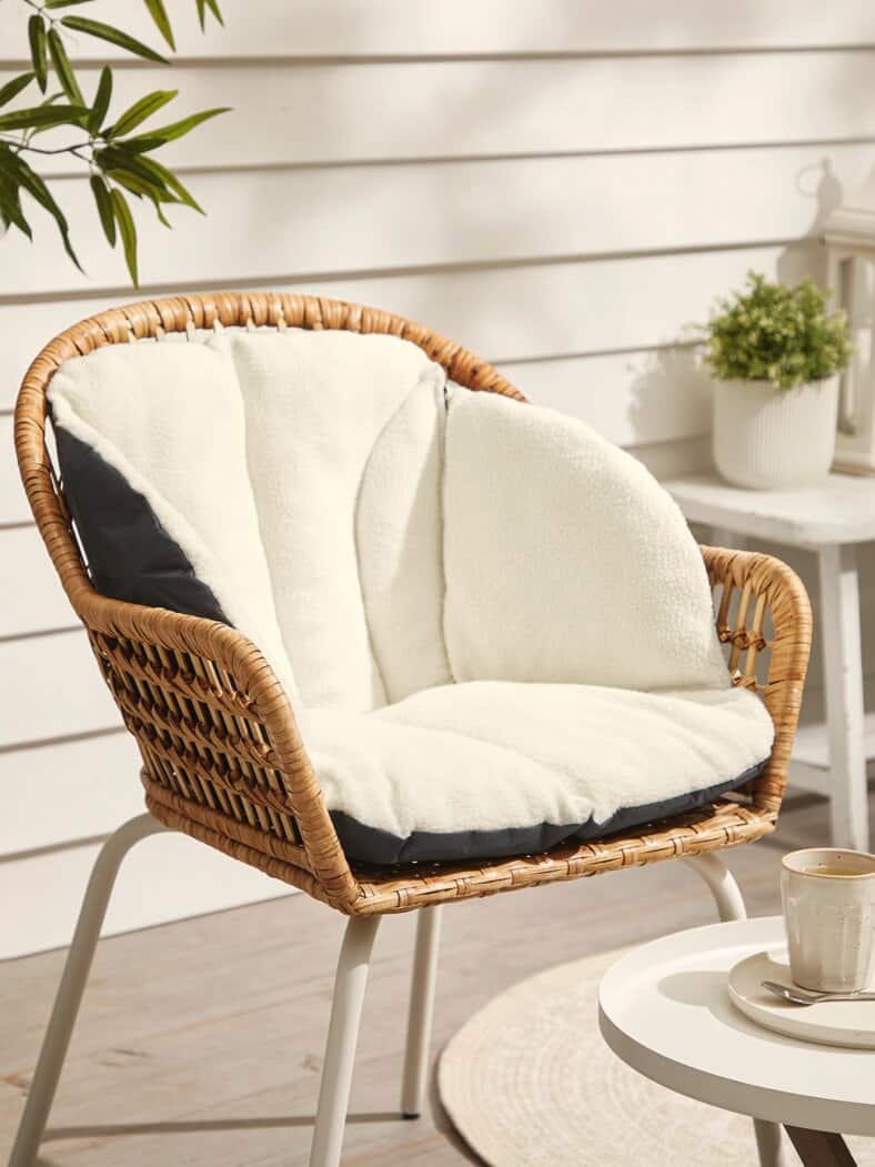 Wende-Rundum-Sitzkissen Creme-Anthra