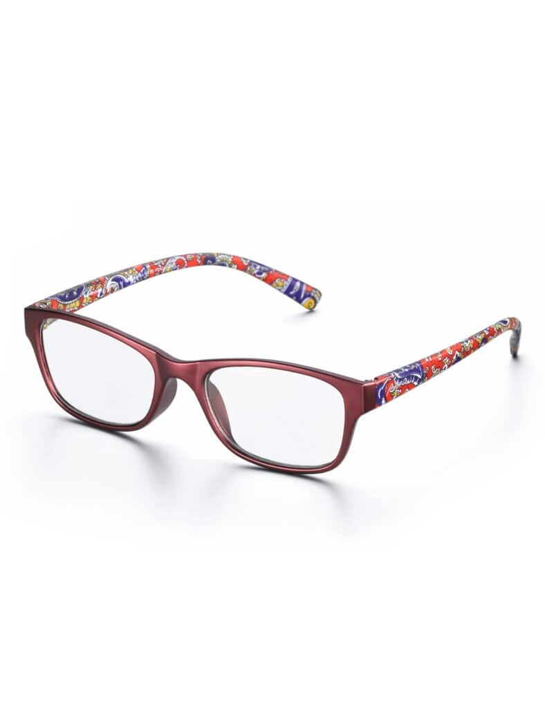 Fertiglesebrille Paisley Bordeaux