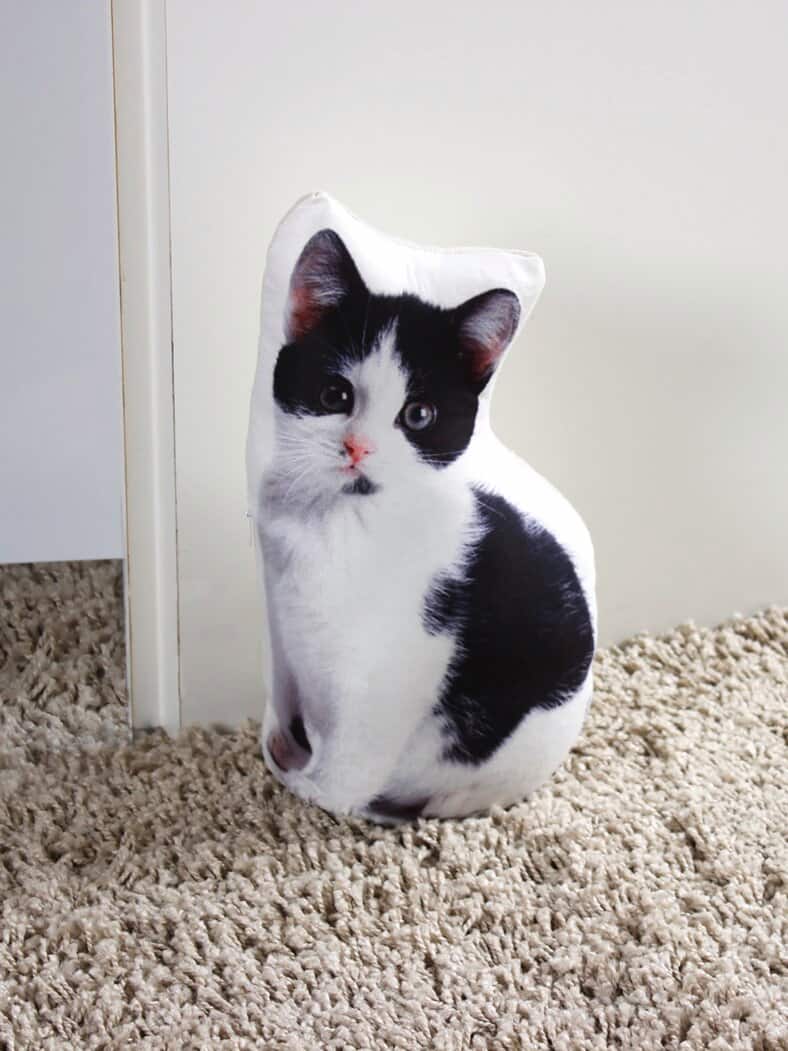 Türstopper Katze Schwarz-Weiß