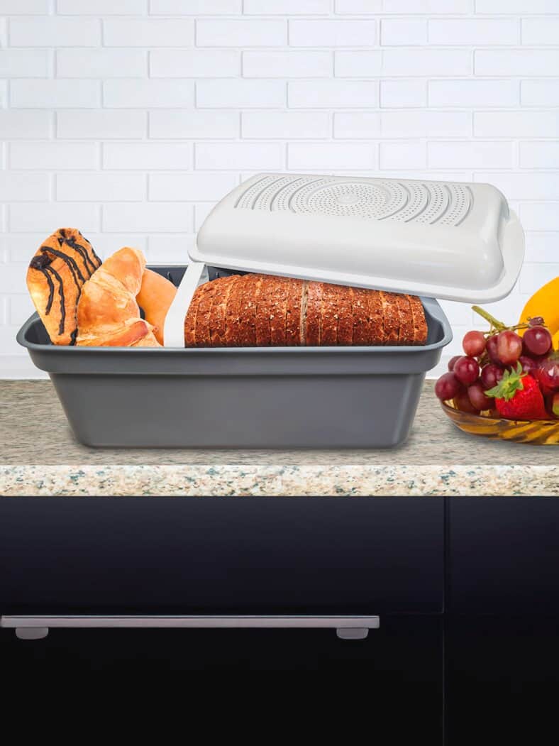 Brot-Frischhaltebox Grau