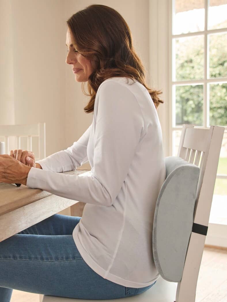 Lenden-Stützkissen Memory Foam Grau