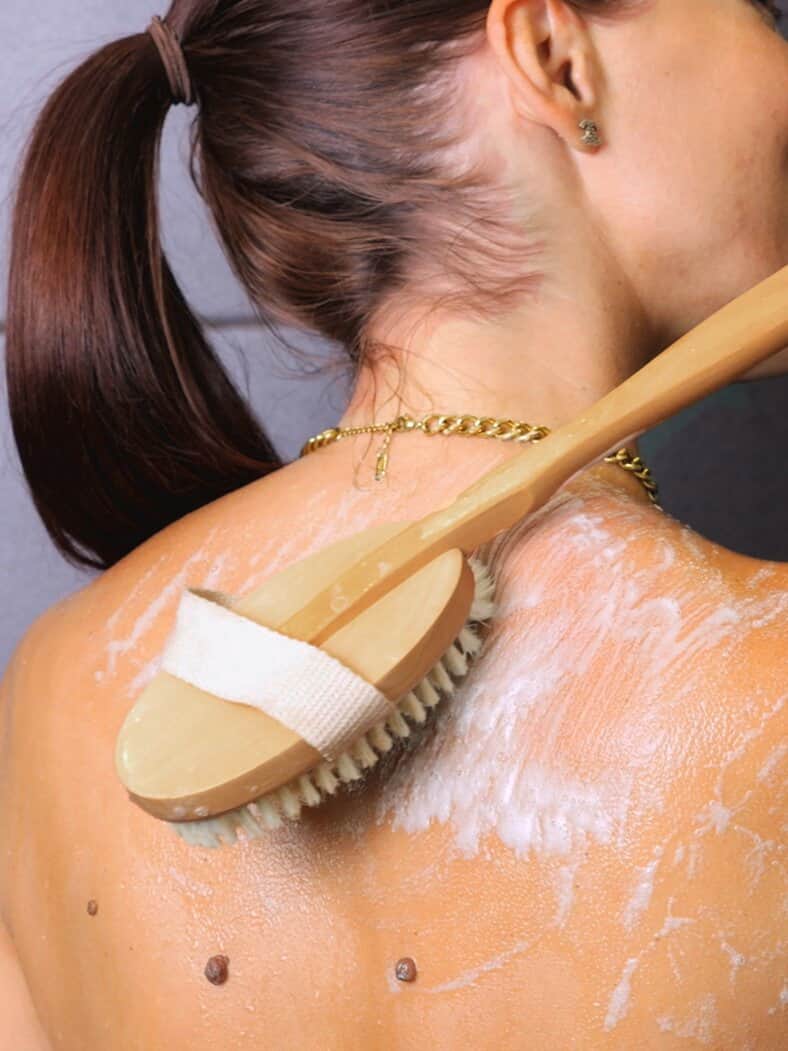 2 in1 Rücken- & Handbürste Natur