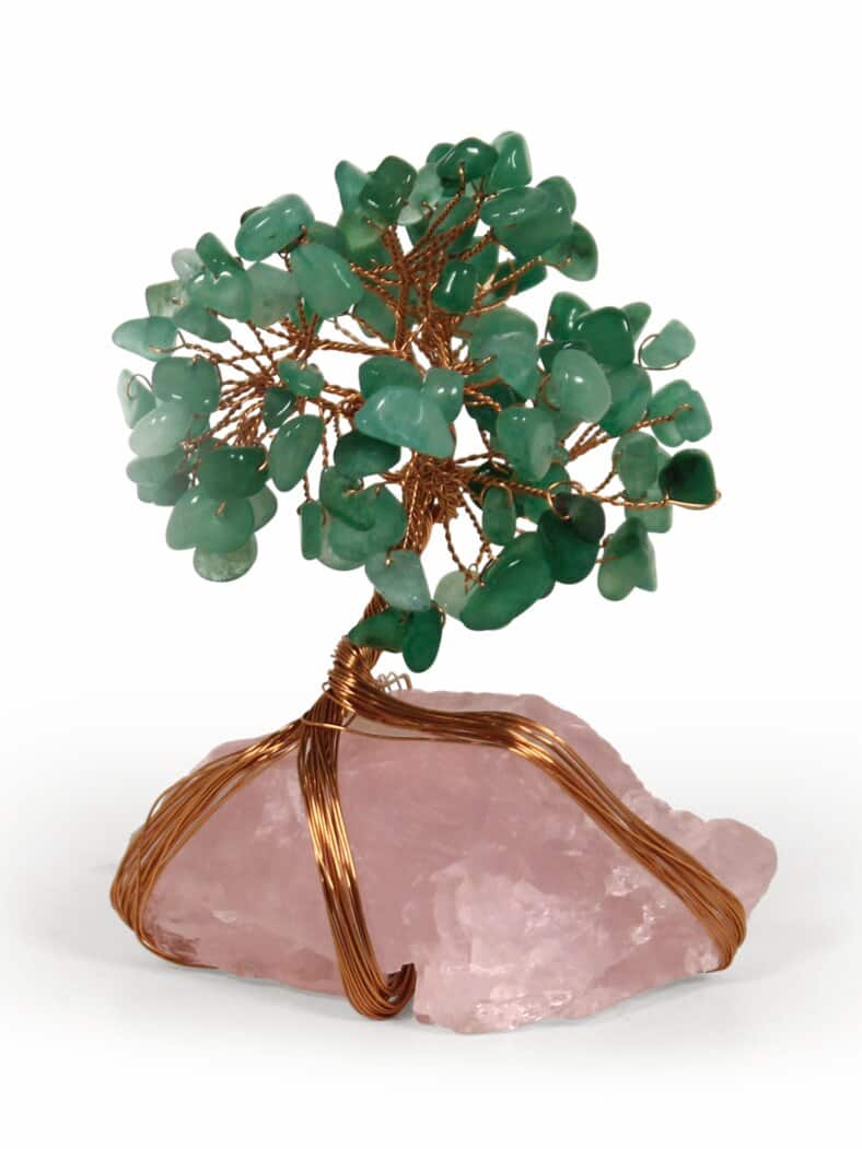 Naturstein-Bäumchen Jade-Look Grün