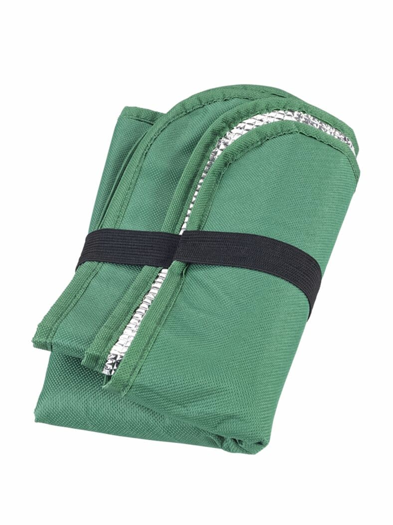 Thermo-Sitz & Rückenkissen XL Silber/Grün