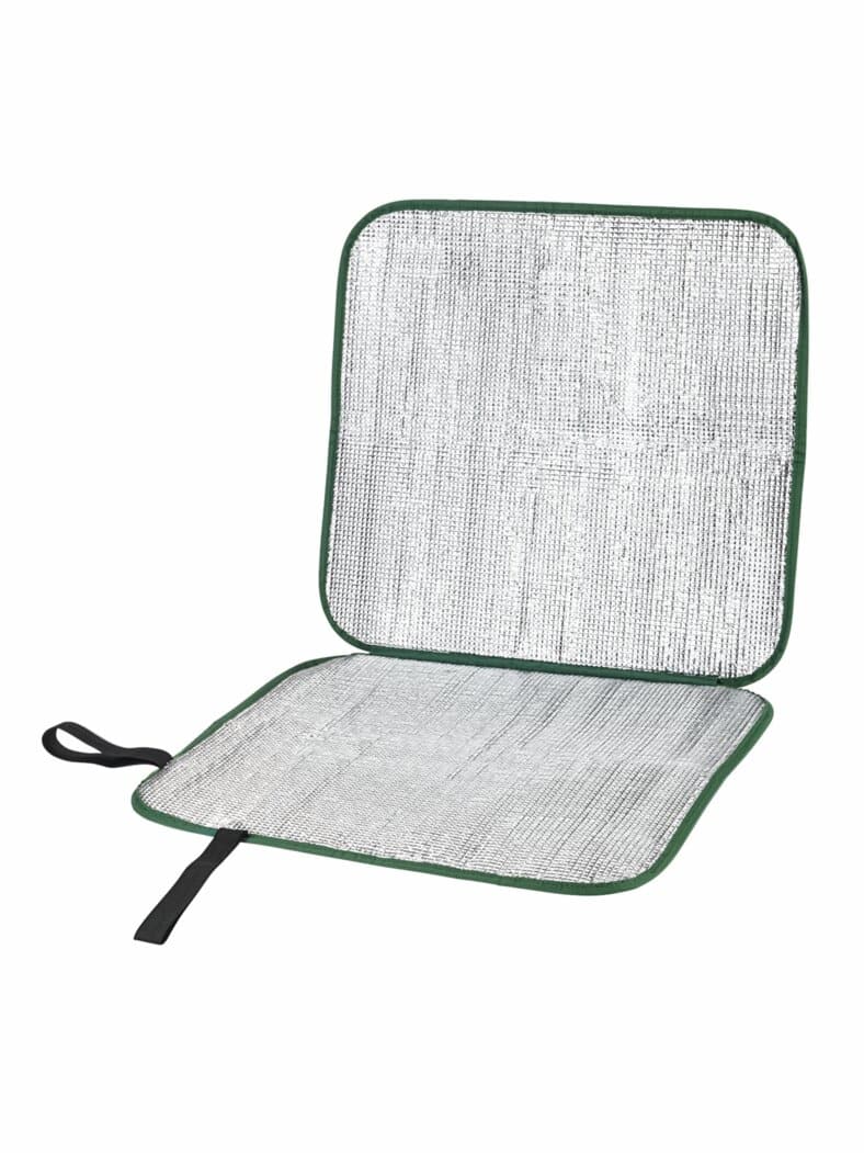 Thermo-Sitz & Rückenkissen XL Silber/Grün