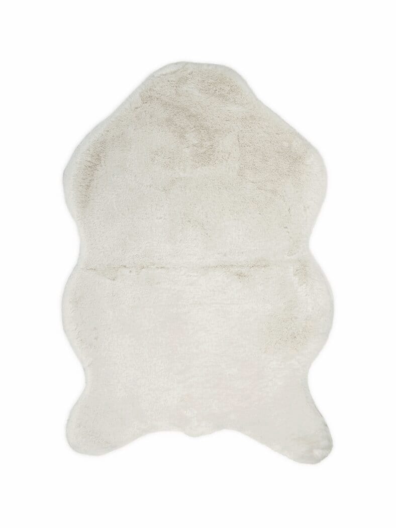 Kunstfell-Teppich Kuschelweich Wollweiß