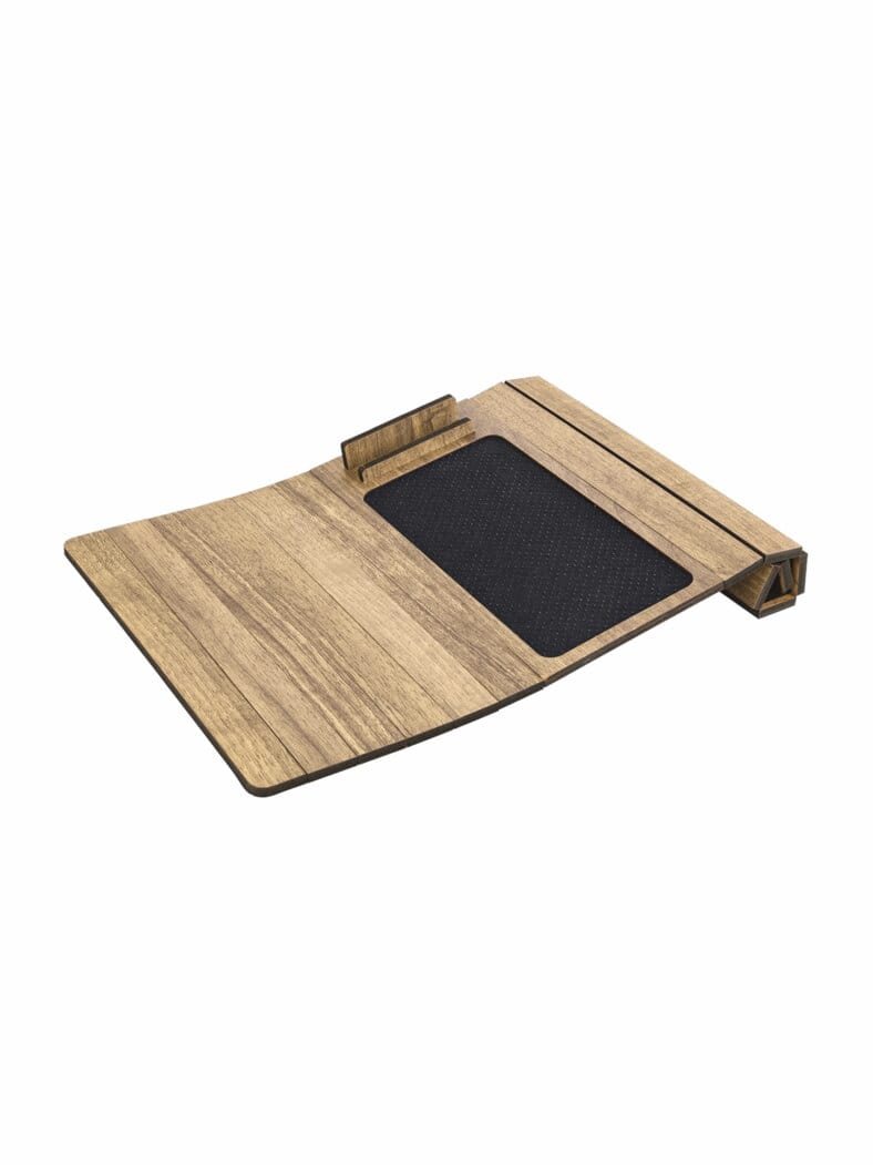 Sofa-Tablett rutschfest Braun-Schwarz