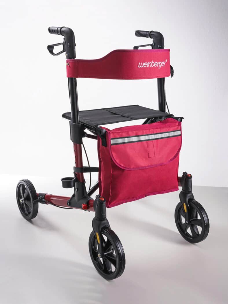 Weinberger Aluminium-Rollator Rot