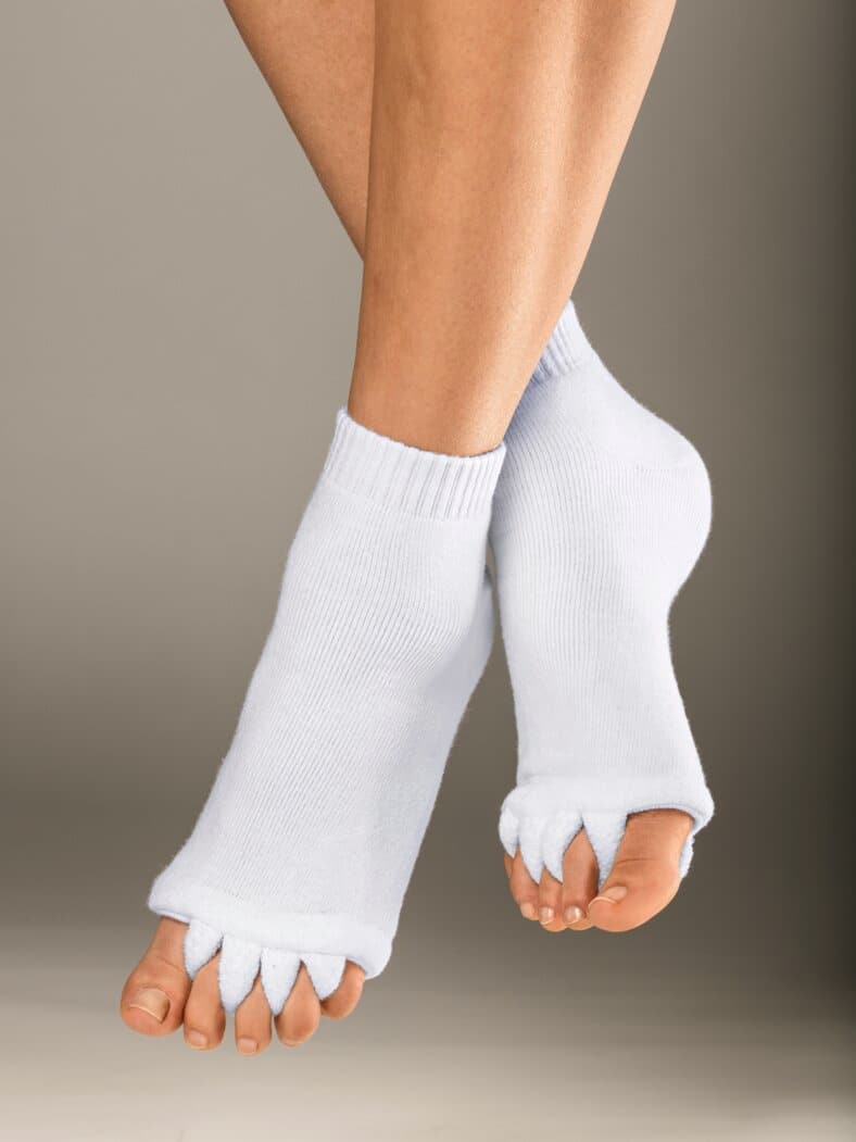Zehen-Entspannungssocken Weiß