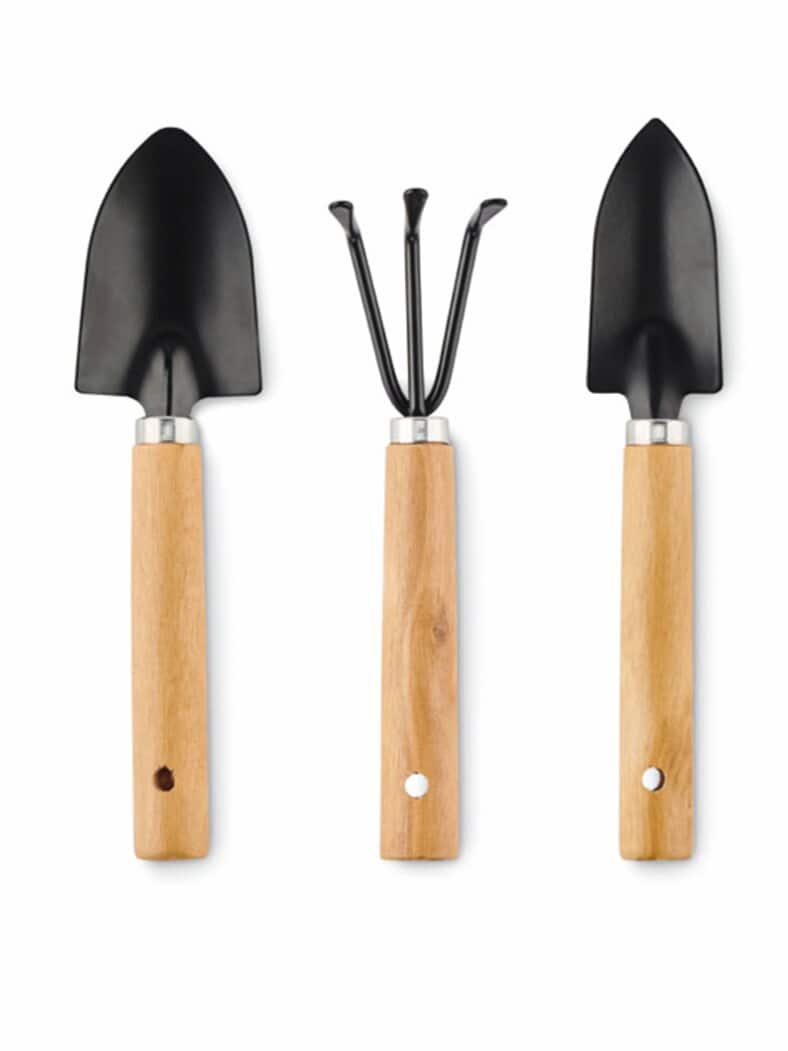 Mini-Garten-Set 3tlg Beige/Schwarz