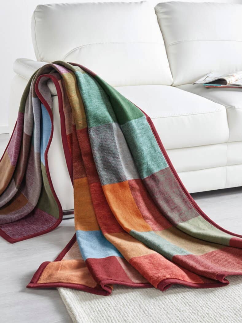 Biederlack Baumwolldecke Bunt kariert