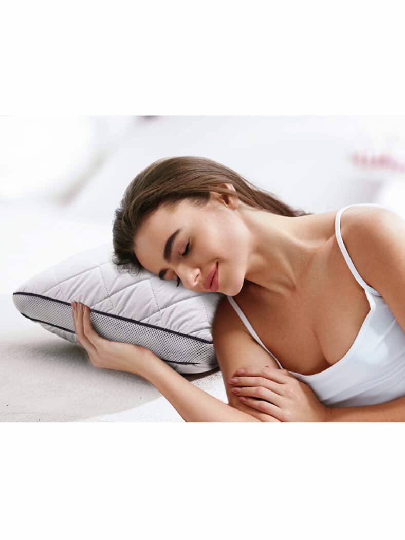 Federkern-Kopfkissen Weiß