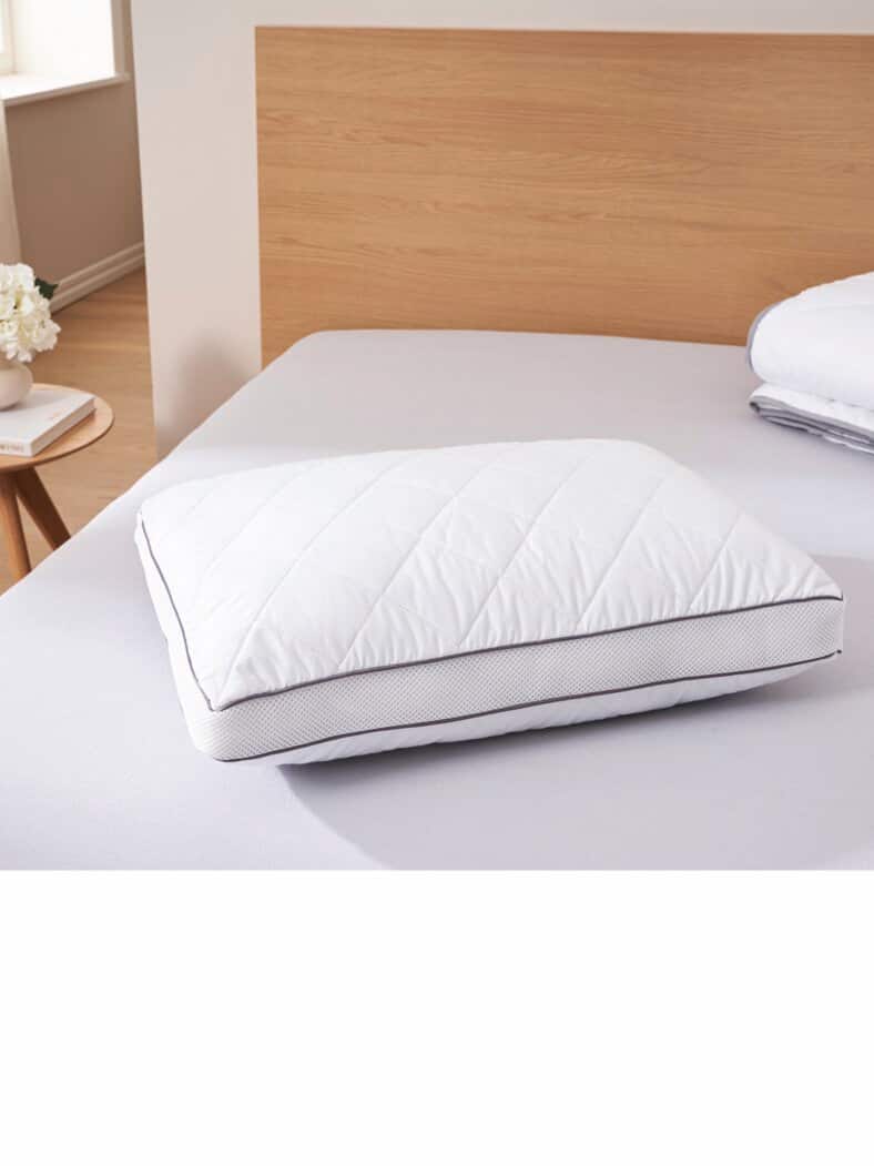 Federkern-Kopfkissen Weiß