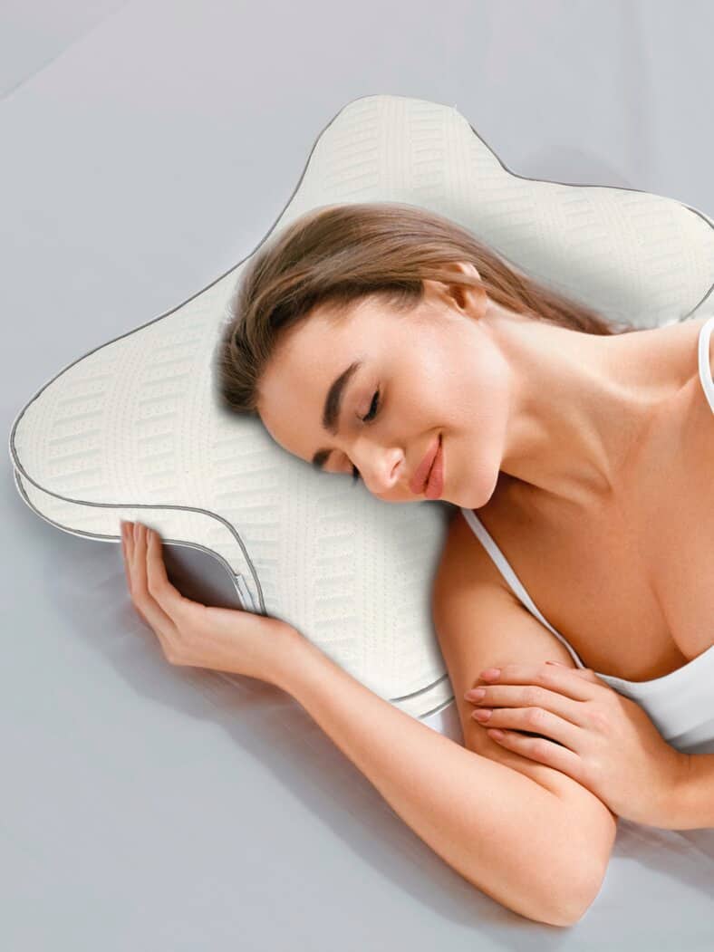 Schmetterlings-Kissen Memory Foam Weiß