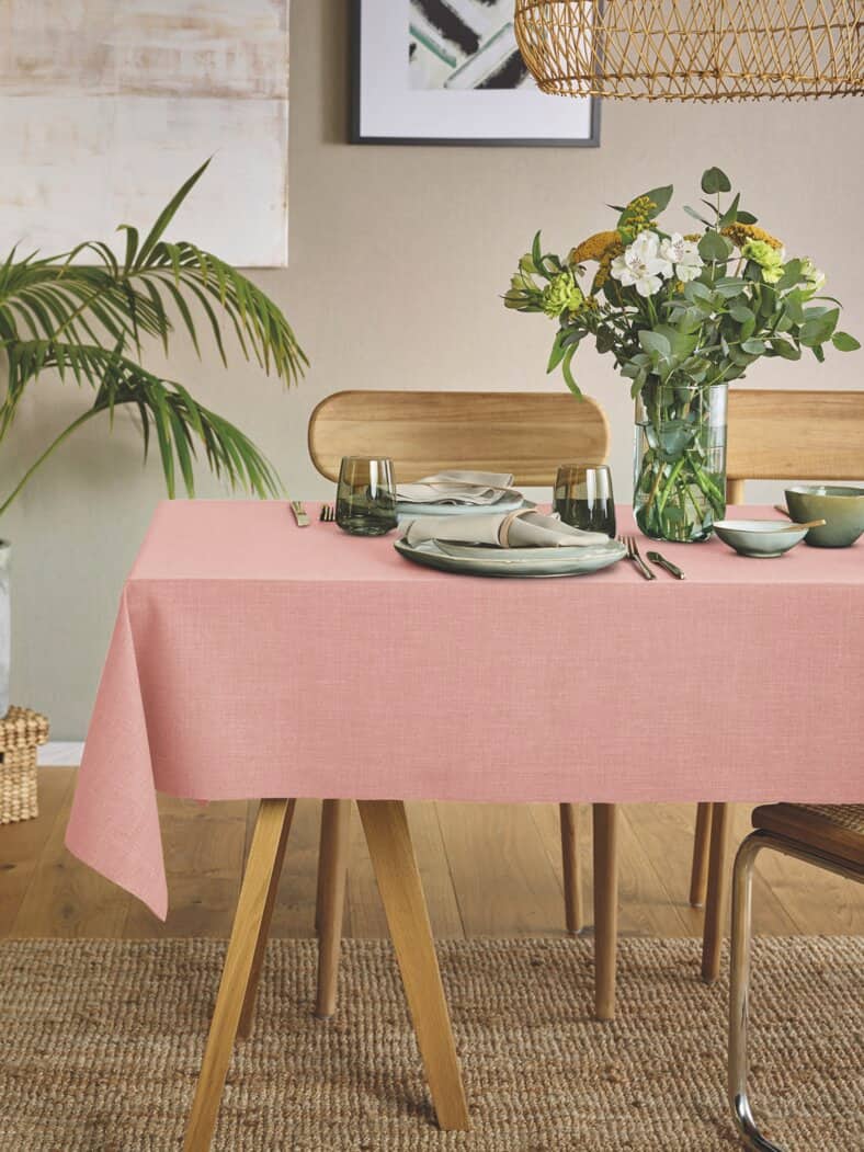 Sander-Tischdecke Fleckschutz Eckig Rosa