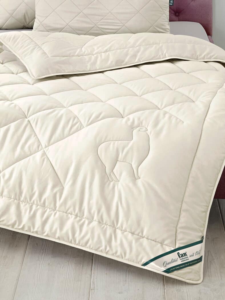 Baby Alpaka Steppbett Weiß