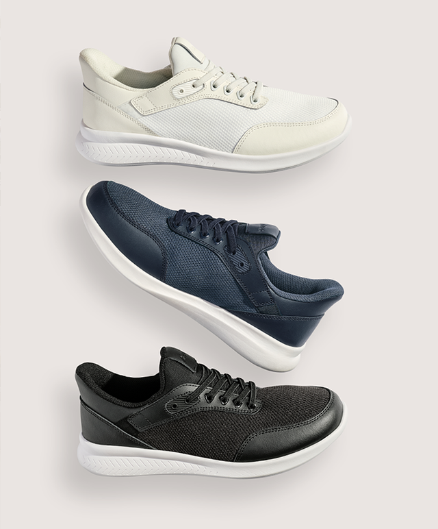 Hallux Ultraleicht Schlupf-Sneaker in drei Farben.