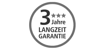 Unser Vertrauen in unsere Hersteller und Produkte spiegelt sich in unserem Qualitätsversprechen an Sie wider: Sie erhalten auf alle Produkte von uns eine 3 Jahre Langzeit-Garantie.